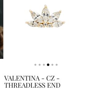 Buddha Jewelry Organics Earrings:CZ threadless end: Valentina, Multiplicity